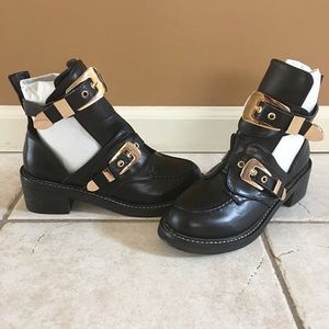 Cut-Out Combat Boots